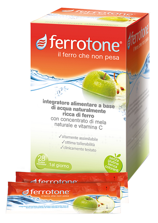FERROTONE APPLE 28 SACCHETTI 25 ML - Farmastop