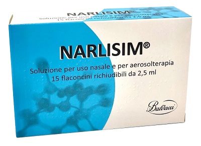 NARLISIM SOLUZIONE PER USO NASALE E AEROSOLTERAPIA 15 FLACONCINI RICHIUDIBILI DA 2,5 ML L'UNO - Farmastop