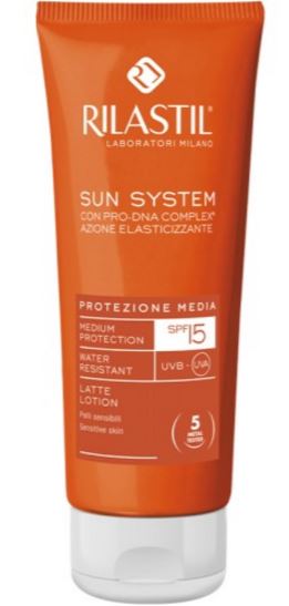 RILASTIL SUN SYSTEM PHOTO PROTECTION THERAPY SPF15 LATTE 100 ML - Farmastop