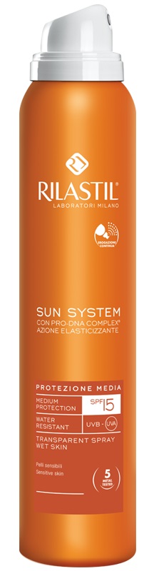 RILASTIL SUN SYSTEM PHOTO PROTECTION THERAPY SPF15 TRANSPARENT SPRAY 200 ML - Farmastop