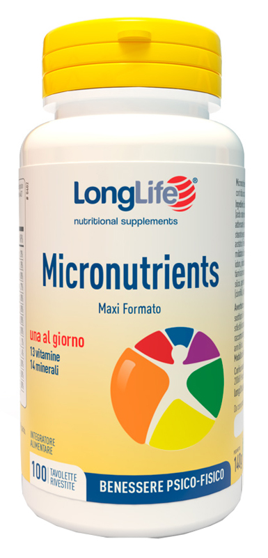 LONGLIFE MICRONUTRIENTS 100 TAVOLETTE RIVESTITE - Farmastop