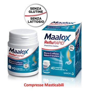 MAALOX REFLURAPID 40 COMPRESSE MASTICABILI - Farmastop