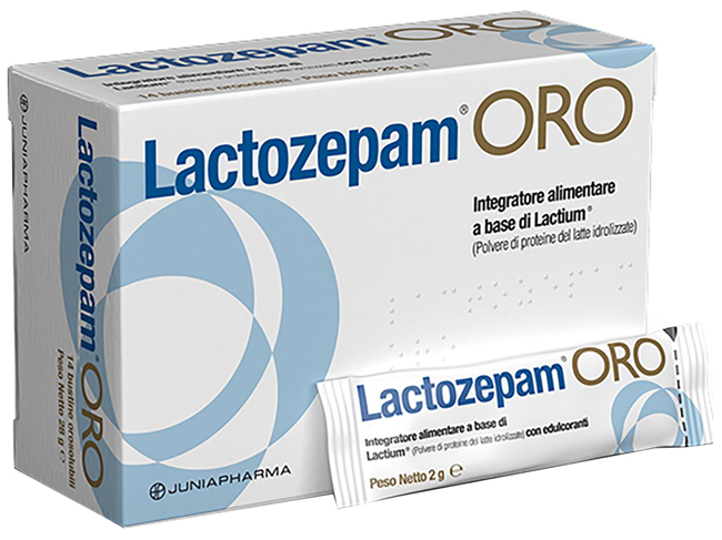 LACTOZEPAM ORO GRANULATO OROSOLIBILE A BASE DI LACTIUM 14 BUSTINE DA 2 G - Farmastop