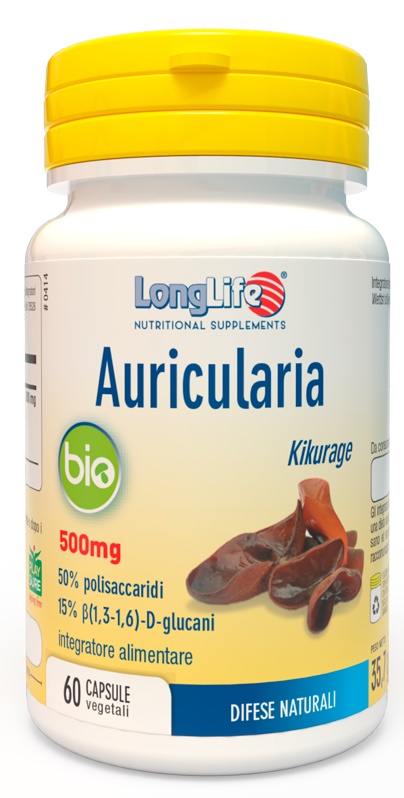 LONGLIFE AURICULARIA BIO 60 CAPSULE - Farmastop