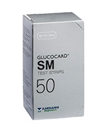 TEST STRIPS PER MISURAZIONE GLICEMIA GLUCOCARD SM 50 PEZZI - Farmastop