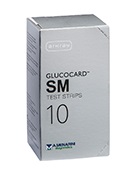TEST STRIPS PER MISURAZIONE GLICEMIA GLUCOCARD SM 10 PEZZI - Farmastop