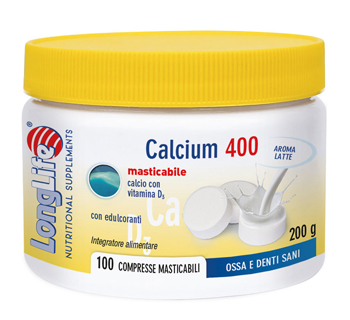 LONGLIFE CALCIUM LATTE 100 COMPRESSE 400 MG - Farmastop
