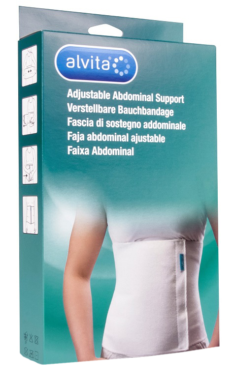 ALVITA FASCIA ADDOMINALE MISURA 1 CIRCONFERENZA 75-95 CM - Farmastop