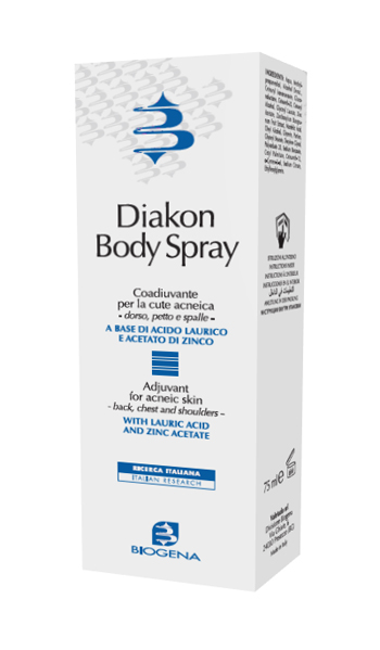 DIAKON BODY SPRAY COADIUVANTE CUTE ACNEICA DORSO PETTO E SPALLE 75 ML - Farmastop