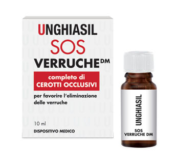 DISPOSITIVO MEDICO PER VERRUCHE IN FLACONE CON PENNELLINO 10 ML + 9 CEROTTI COPRIVERRUCA - Farmastop
