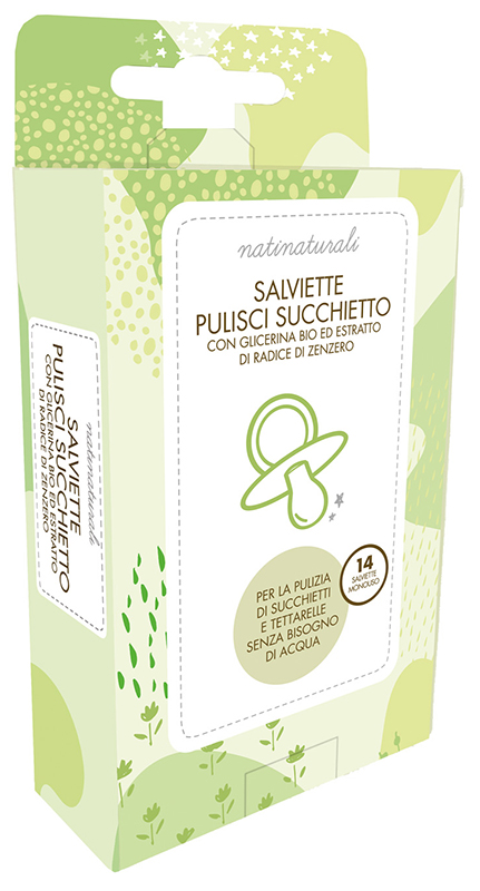 NATINATURALI 14 SALVIETTE MONOUSO PULISCI SUCCHIETTO - Farmastop