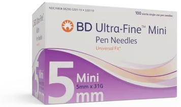 AGO PER PENNA DA INSULINA THINWALL BD GAUGE 31 5 MM 100 PEZZI - Farmastop