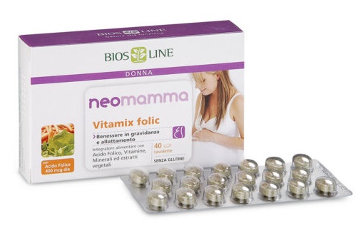 BIOSLINE NEOMAMMA VITAMIX FOLIC 40 COMPRESSE NEW - Farmastop