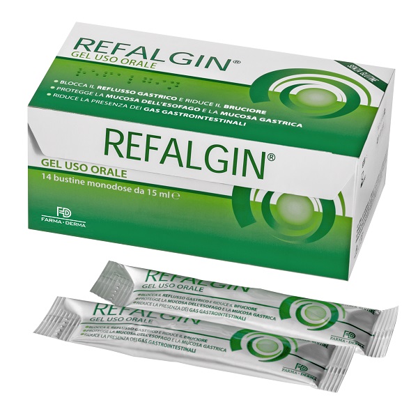 REFALGIN GEL OROSOLUBILE ANTIREFLUSSO 14 BUSTINE 15 ML - Farmastop