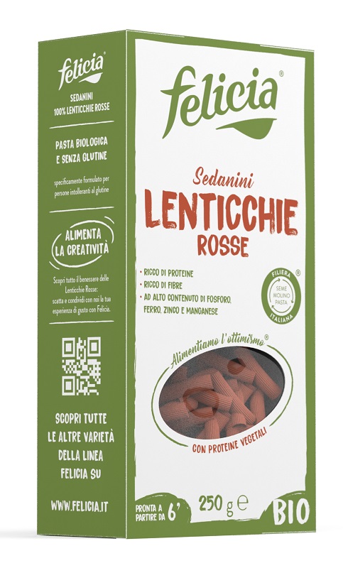 FELICIA BIO SEDANINI LENTICCHIE ROSSE 250 G - Farmastop