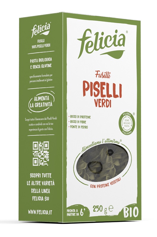 FELICIA BIO FUSILLI PISELLI VERDI 250 G - Farmastop