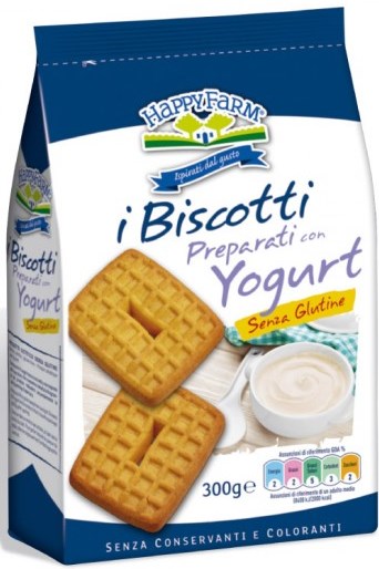 HAPPY FARM BISCOTTI YOGURT SENZA ZUCCHERO 300 G - Farmastop