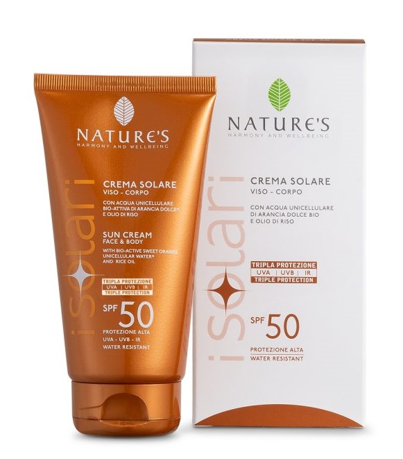 NATURE'S I SOLARI CREMA SOLARE VISO E CORPO SPF 50 IR SUN 150 ML - Farmastop