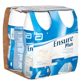 ENSURE PLUS VANIGLIA 4 BOTTIGLIE DA 200 ML - Farmastop