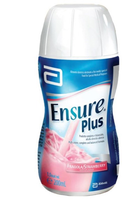 ENSURE PLUS FRAGOLA 4 BOTTIGLE DA 200 ML - Farmastop