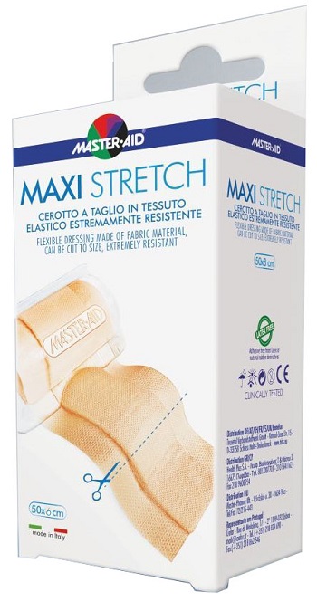 MASTER-AID STRETCH CEROTTO A TAGLIO IN TESSUTO ELASTICO RESISTENTE 50 X 6 CM - Farmastop