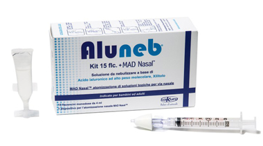 ALUNEB KIT SOLUZIONE ISOTONICA 15 FLACONCINI DA 4 ML + MAD NASAL ATOMIZZATORE - Farmastop