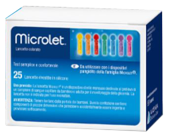 LANCETTE PUNGIDITO PER DISPOSITIVO MICROLET 25 PEZZI - Farmastop