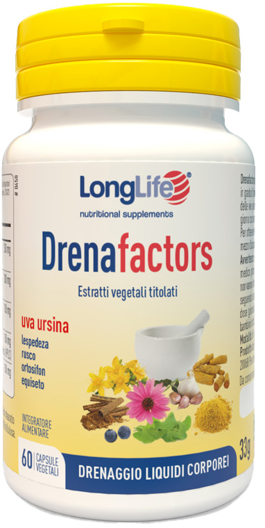 LONGLIFE DRENAFACTORS 60 CAPSULE - Farmastop