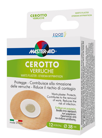 CEROTTO VERRUCHE MASTER-AID FOOTCARE 38 MM 12 PEZZI E3 - Farmastop