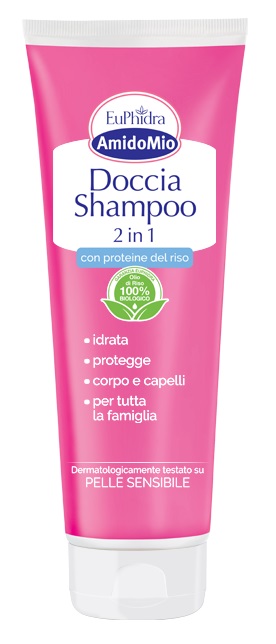 EUPHIDRA AMIDOMIO DOCCIA SHAMPOO 2 IN 1 250 ML - Farmastop