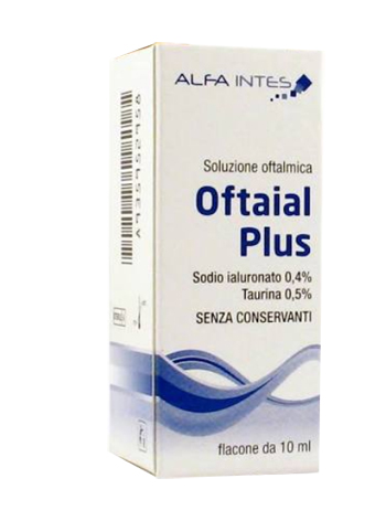 SOLUZIONE OFTALMICA OFTAIAL PLUS ACIDO IALURONICO 0,4% E TAURINA 10ML - Farmastop