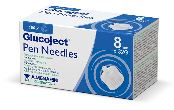AGO PER PENNA DA INSULINA GLUCOJECT 8 MM GAUGE 32 100 PEZZI - Farmastop