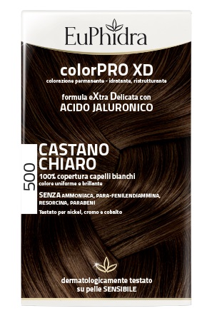 EUPHIDRA COLORPRO XD 500 CAST CHIARO GEL COLORANTE CAPELLI IN FLACONE + ATTIVANTE + BALSAMO + GUANTI - Farmastop