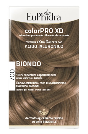 EUPHIDRA COLORPRO XD 700 BIONDO GEL COLORANTE CAPELLI IN FLACONE + ATTIVANTE + BALSAMO + GUANTI - Farmastop