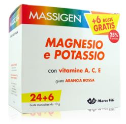 MASSIGEN MAGNESIO E POTASSIO IN BUSTINA CON ASTUCCIO 24+6 - Farmastop