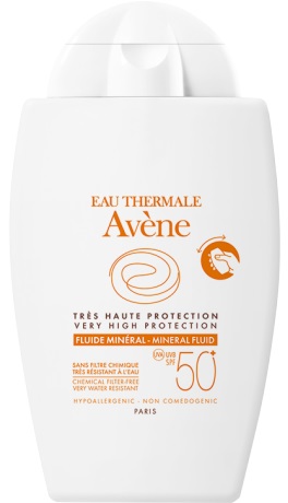 EAU THERMALE AVENE SOLARE FLUIDO MINERALE 50+ 40 ML - Farmastop