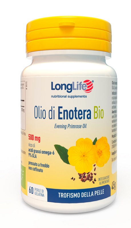 LONGLIFE OLIO ENOTERA BIO 60 PERLE 500 MG - Farmastop