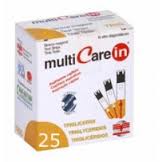 TEST TRIGLICERIDI MULTICARE IN STRISCE CON ASPRIAZIONE CAPILLARE 25 PEZZI - Farmastop