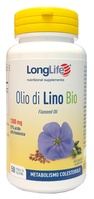 LONGLIFE OLIO DI LINO BIO 50 PERLE DI GELATINA - Farmastop