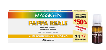 MASSIGEN PAPPA REALE 21 FLACONCINI DA 10 ML - Farmastop
