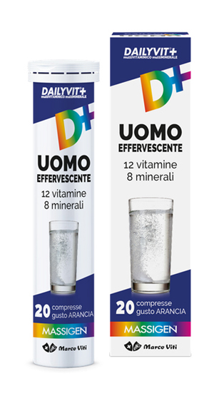 DAILYVIT+ UOMO MULTIVITAMINICO E MULTIMINERALE EFFERVESCENTE 20 COMPRESSE - Farmastop