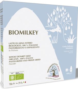 BIOMILKEY LATTE DI ASINA PASTORIZZATO E LIOFILIZZATO BIOLOGICO 100% ITALIANO 100 G - Farmastop
