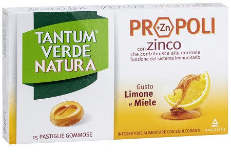 TANTUM VERDE NATURA 15 PASTIGLIE GOMMOSE LIMONE & MIELE - Farmastop