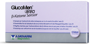 STRISCE MISURAZIONE CHETONEMIA GLUCOMEN AREO B-KETONE SENSOR 10 PEZZI - Farmastop