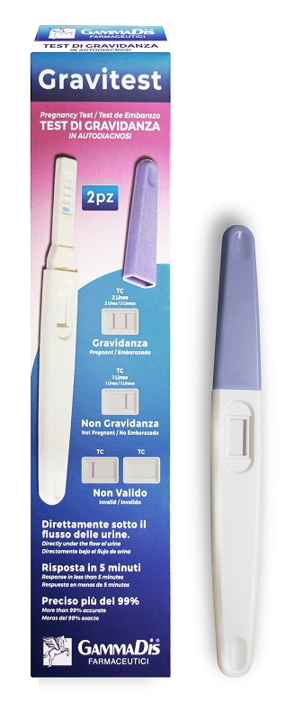 TEST GRAVIDANZA GRAVITEST 2 PEZZI GAMMADIS - Farmastop