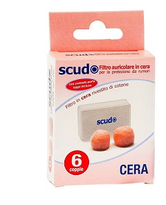 TAPPO AURICOLARE EARPLUG SCUDO IN CERA 6 COPPIE 12 PEZZI ARTICOLO 7EN081 - Farmastop