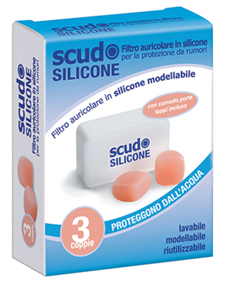 TAPPO AURICOLARE EARPLUG SCUDO IN SILICONE 3 COPPIE 6 PEZZI ARTICOLO 7EN091 - Farmastop