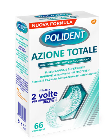 POLIDENT AZIONE TOTALE 66 COMPRESSE - Farmastop