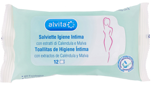 ALVITA SALVIETTINE PER IGIENE INTIMA 12 PEZZI - Farmastop