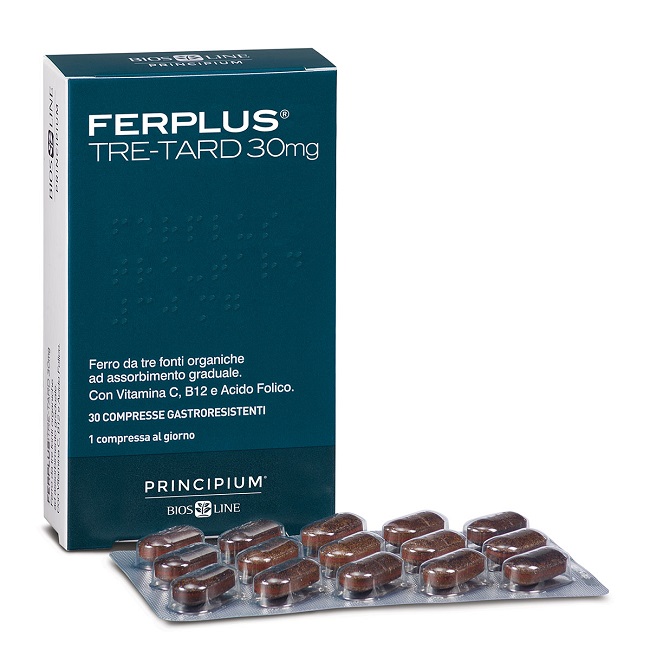 PRINCIPIUM FERPLUS TRE RETARD 30MG 30 COMPRESSE GASTRORESISTENTI - Farmastop